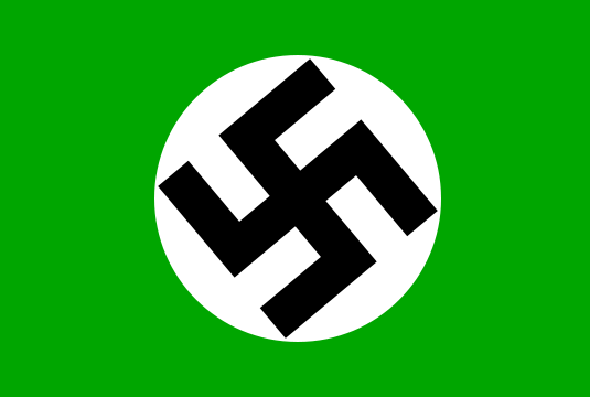 Nazi swastika green background