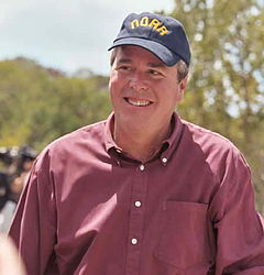 Bush at Rookery Bay participating in Earth Day activities in 2004, per Wikipedia