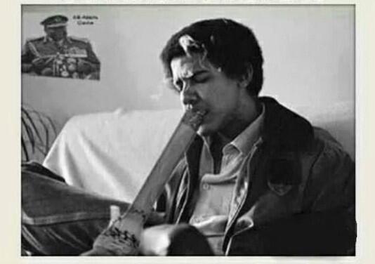 Image result for picture of obama smoking a joint