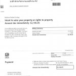 Tucker's second IRS notice, Dec. 6, click to enlarge