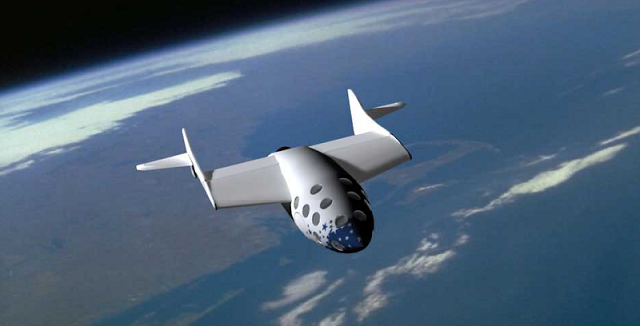 Depiction Burt Rutan's Space Ship One, the first private space ship in human history