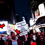 Revolutionary Communist Party signs at “Ferguson” protest
